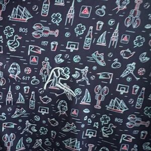 Rhoback Polo shirt Navy The Boston Theme Excellent condition